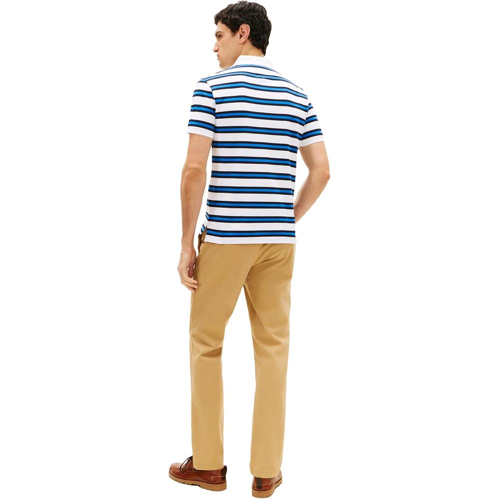 POLO PARA HOMBRE TOMMY HILFIGER 1985 SLIM FIT MANGA CORTA BLANCO AZUL CIELO DESÉRTICO MULTICOLOR - 4