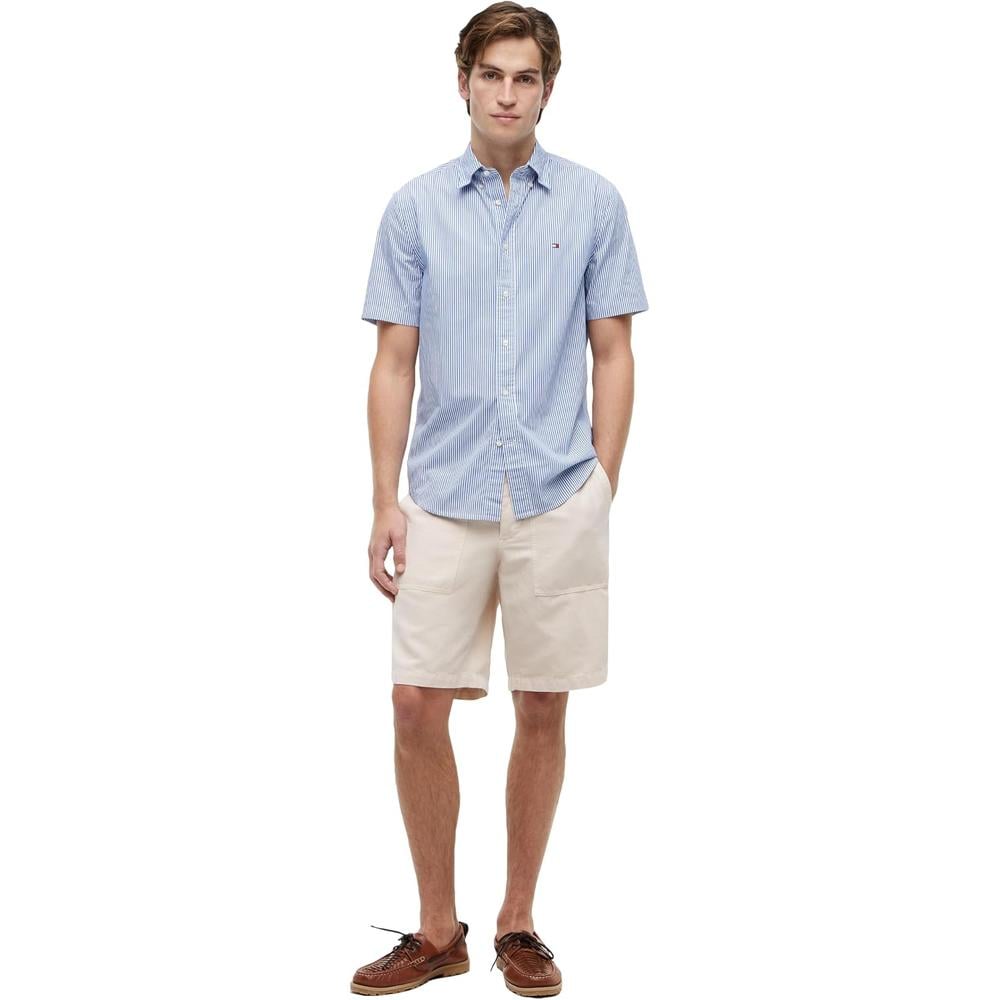 CAMISA PARA HOMBRE TOMMY HILFIGER REGULAR FIT MANGA CORTA AZUL REAL - 3