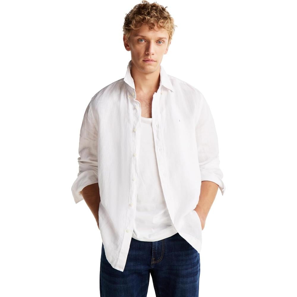 CAMISA PARA HOMBRE TOMMY HILFIGER REGULAR FIT MANGA LARGA BLANCO ÓPTICO - 1