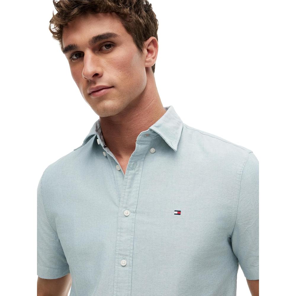CAMISA PARA HOMBRE TOMMY HILFIGER REGULAR FIT MANGA CORTA VERDE ORNAMENTAL - 5