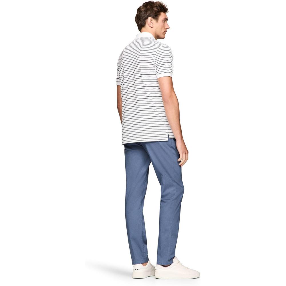 POLO PARA HOMBRE TOMMY HILFIGER REGULAR FIT MANGA CORTA BLANCO AZUL CIELO - 4