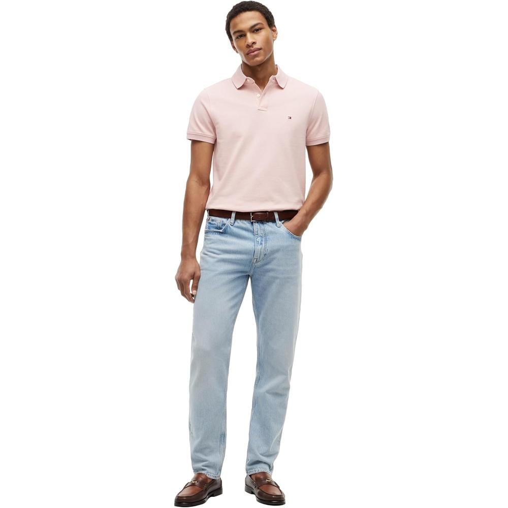 POLO PARA HOMBRE TOMMY HILFIGER 1985 REGULAR FIT MANGA CORTA ROSA PÁLIDO JASPEADO - 2