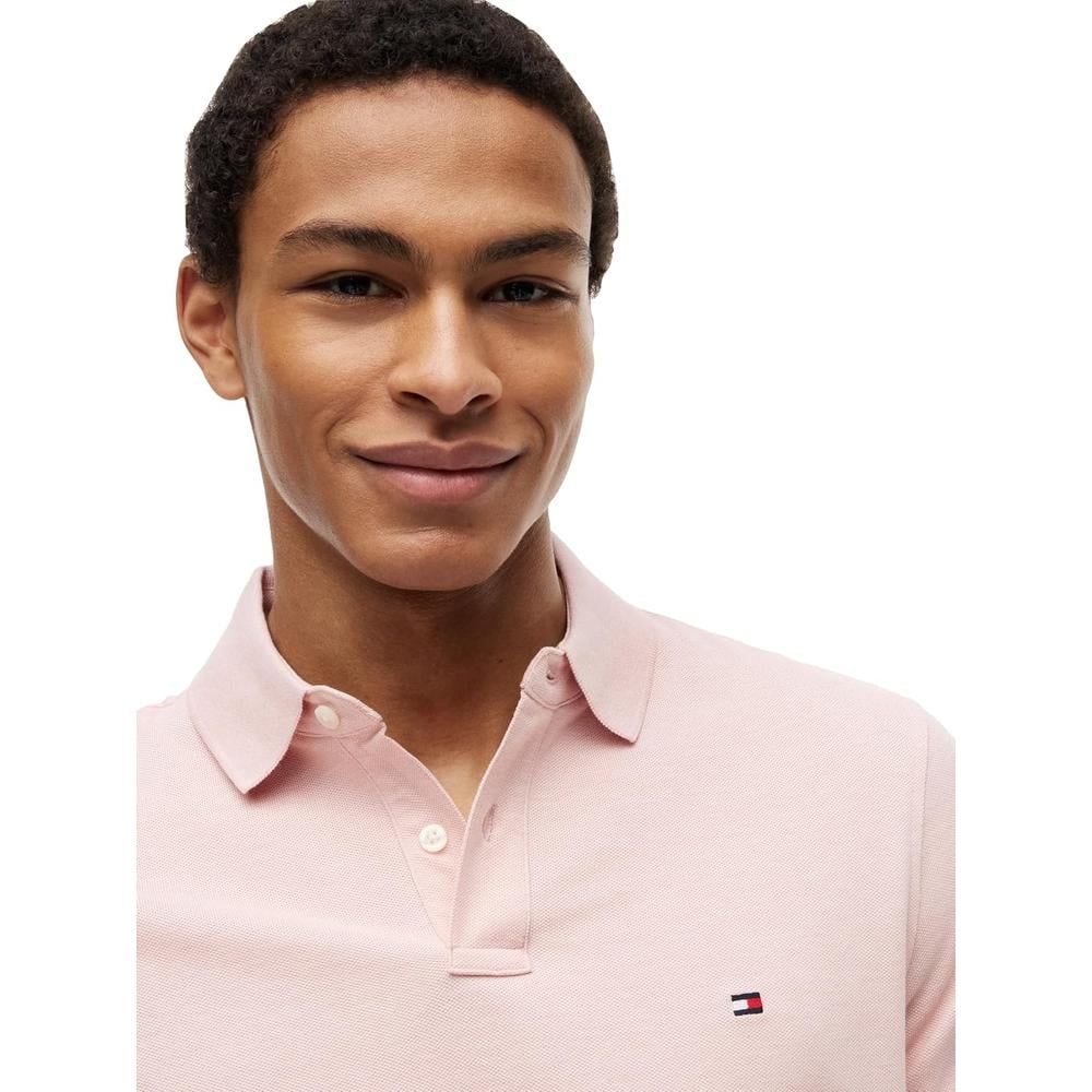 POLO PARA HOMBRE TOMMY HILFIGER 1985 REGULAR FIT MANGA CORTA ROSA PÁLIDO JASPEADO - 3