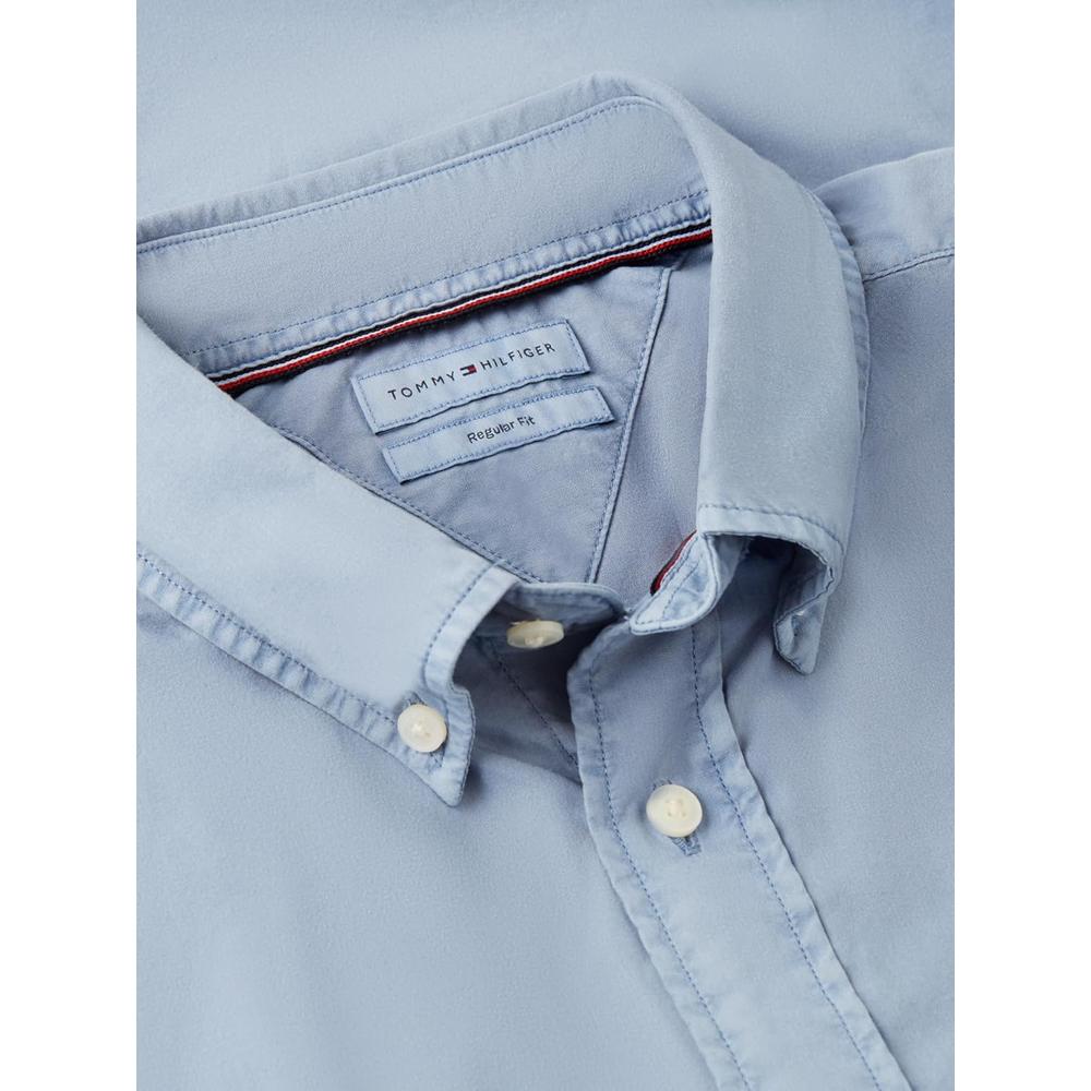 CAMISA PARA HOMBRE TOMMY HILFIGER REGULAR FIT MANGA CORTA AZUL VIVO - 5