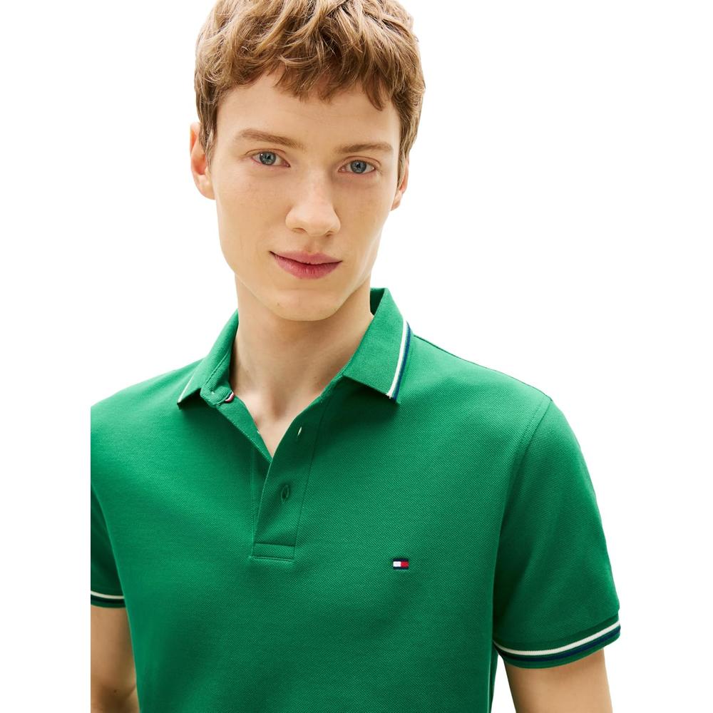 POLO PARA HOMBRE TOMMY HILFIGER SLIM FIT MANGA CORTA VERDE - 2