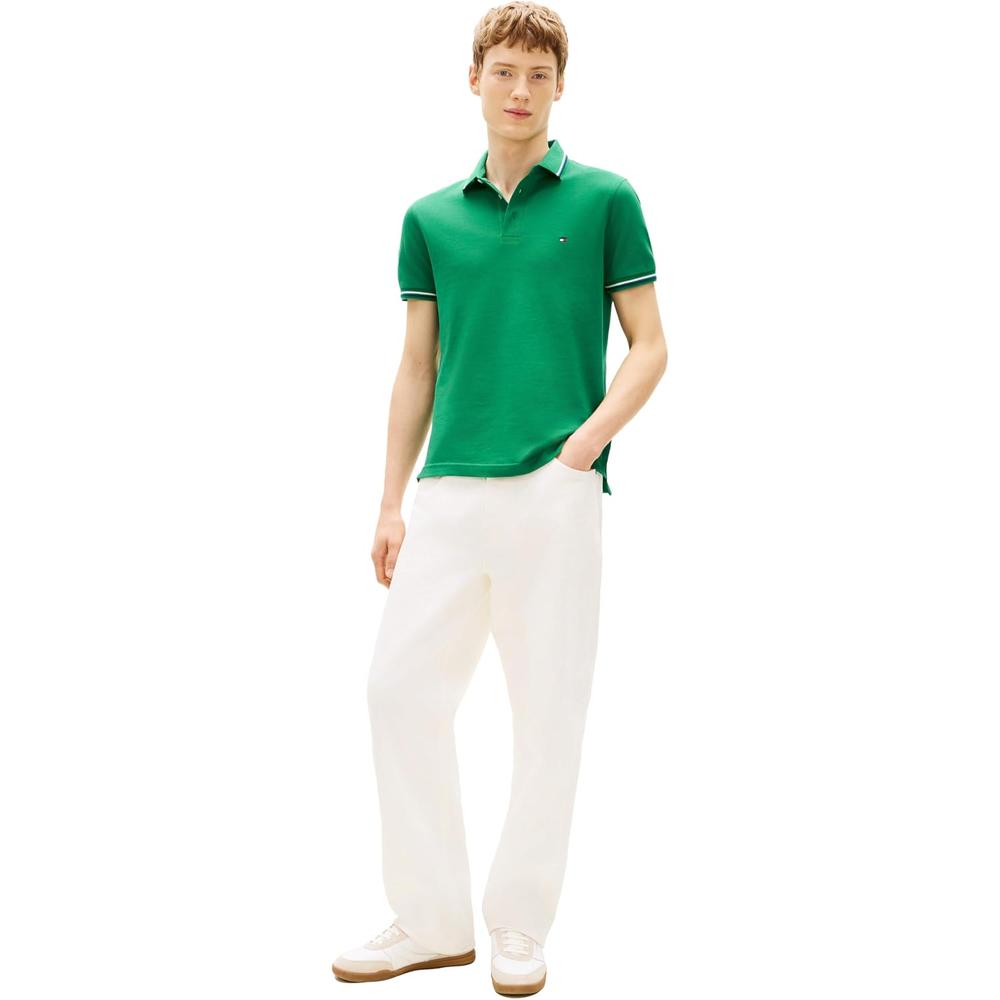 POLO PARA HOMBRE TOMMY HILFIGER SLIM FIT MANGA CORTA VERDE - 4