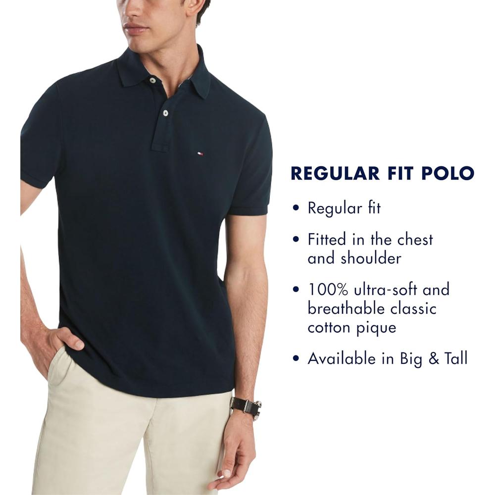 POLO PARA HOMBRE TOMMY HILFIGER REGULAR FIT MANGA CORTA VERDE JASPEADO - 3