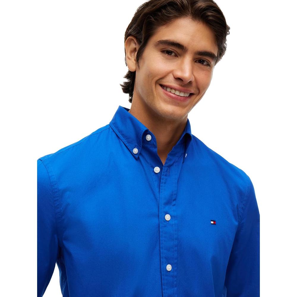 CAMISA PARA HOMBRE TOMMY HILFIGER REGULAR FIT MANGA LARGA AZUL ANTIGUO - 2