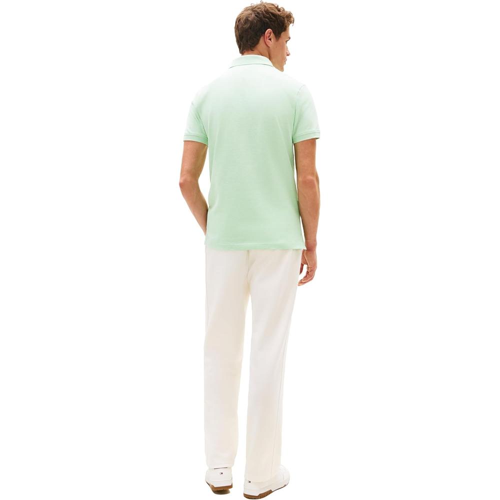 POLO PARA HOMBRE TOMMY HILFIGER 1985 SLIM FIT MANGA CORTA VERDE MENTA JASPEADO - 4