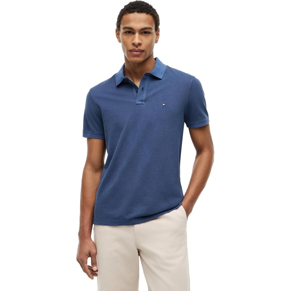 POLO PARA HOMBRE TOMMY HILFIGER REGULAR FIT MANGA CORTA AZUL MARINO OSCURO - 1