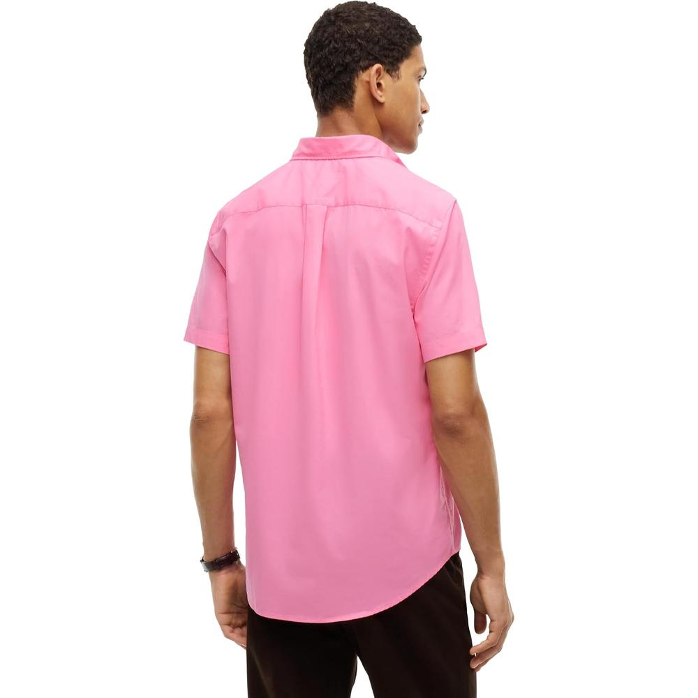 CAMISA PARA HOMBRE TOMMY HILFIGER REGULAR FIT MANGA CORTA ROSA RUBOR - 4