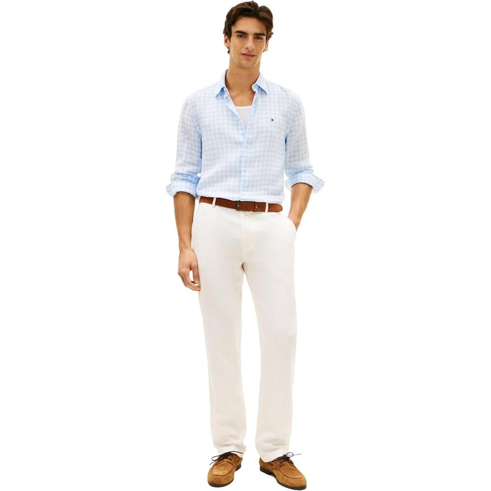 CAMISA PARA HOMBRE TOMMY HILFIGER REGULAR FIT MANGA LARGA AZUL DULCE - 4