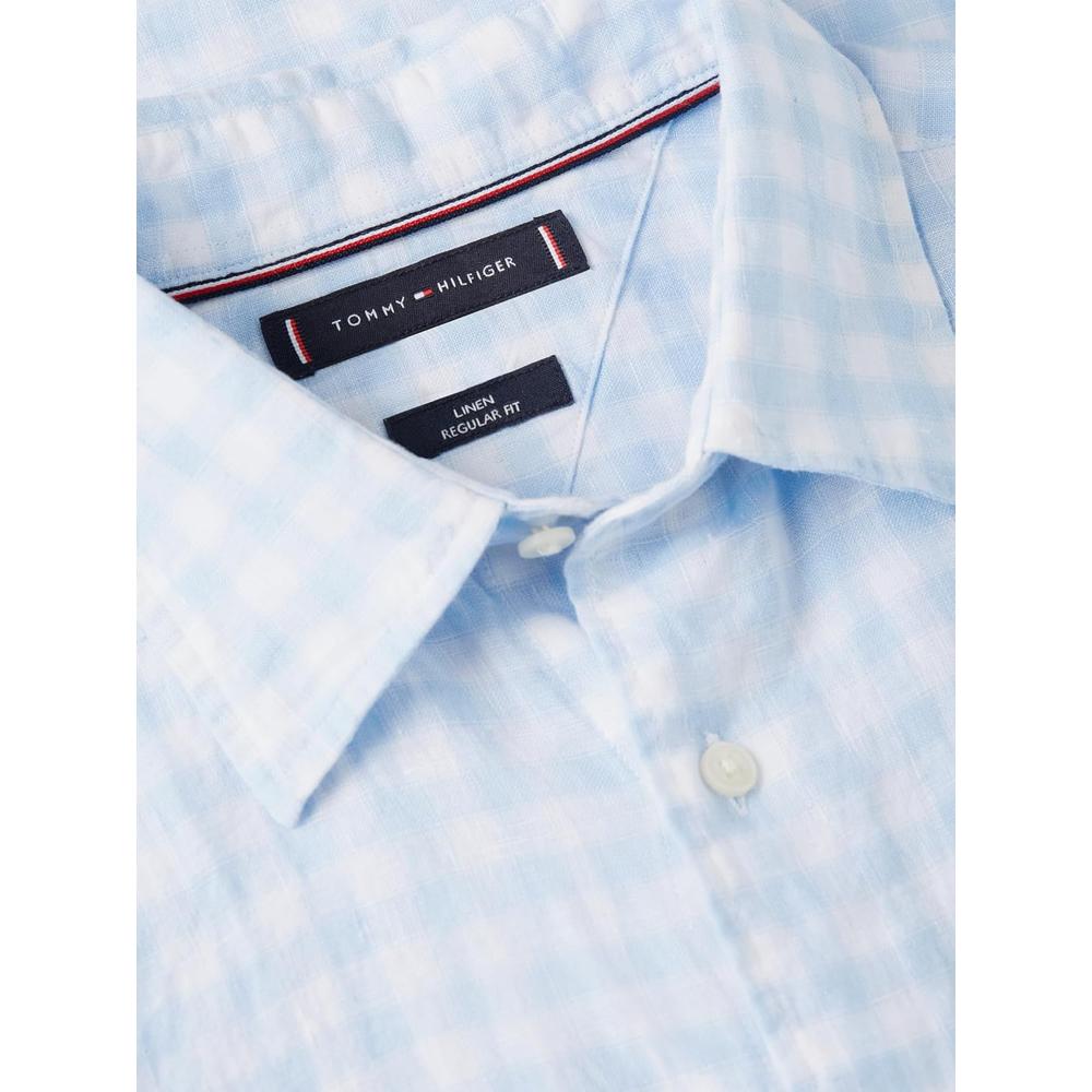 CAMISA PARA HOMBRE TOMMY HILFIGER REGULAR FIT MANGA LARGA AZUL DULCE - 6