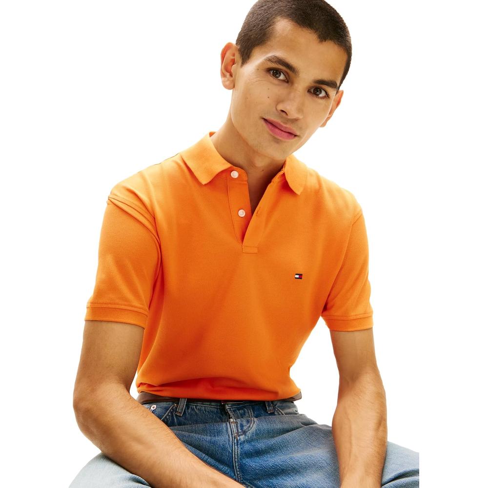 POLO PARA HOMBRE TOMMY HILFIGER CLASSIC FIT MANGA CORTA NARANJA TULIPÁN - 2