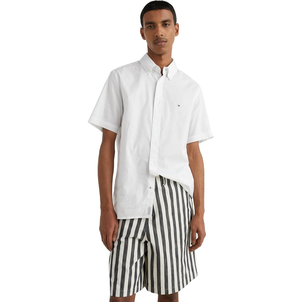 CAMISA PARA HOMBRE TOMMY HILFIGER REGULAR FIT MANGA CORTA BLANCO - 1
