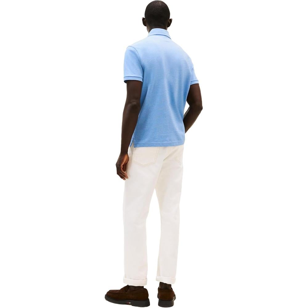 POLO PARA HOMBRE TOMMY HILFIGER REGULAR FIT MANGA CORTA AZUL JASPEADO OSCURO - 4