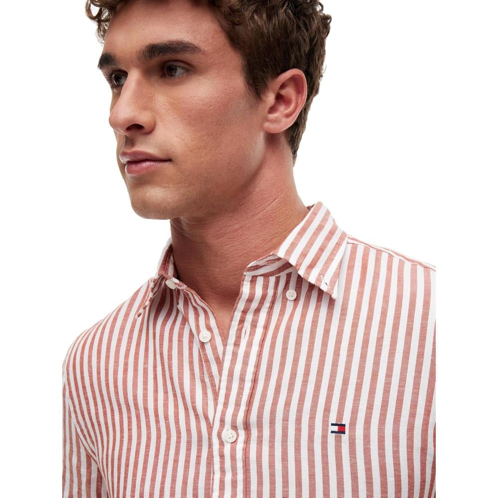 CAMISA PARA HOMBRE TOMMY HILFIGER MANGA CORTA LINO REGULAR FIT MULTICOLOR - 2