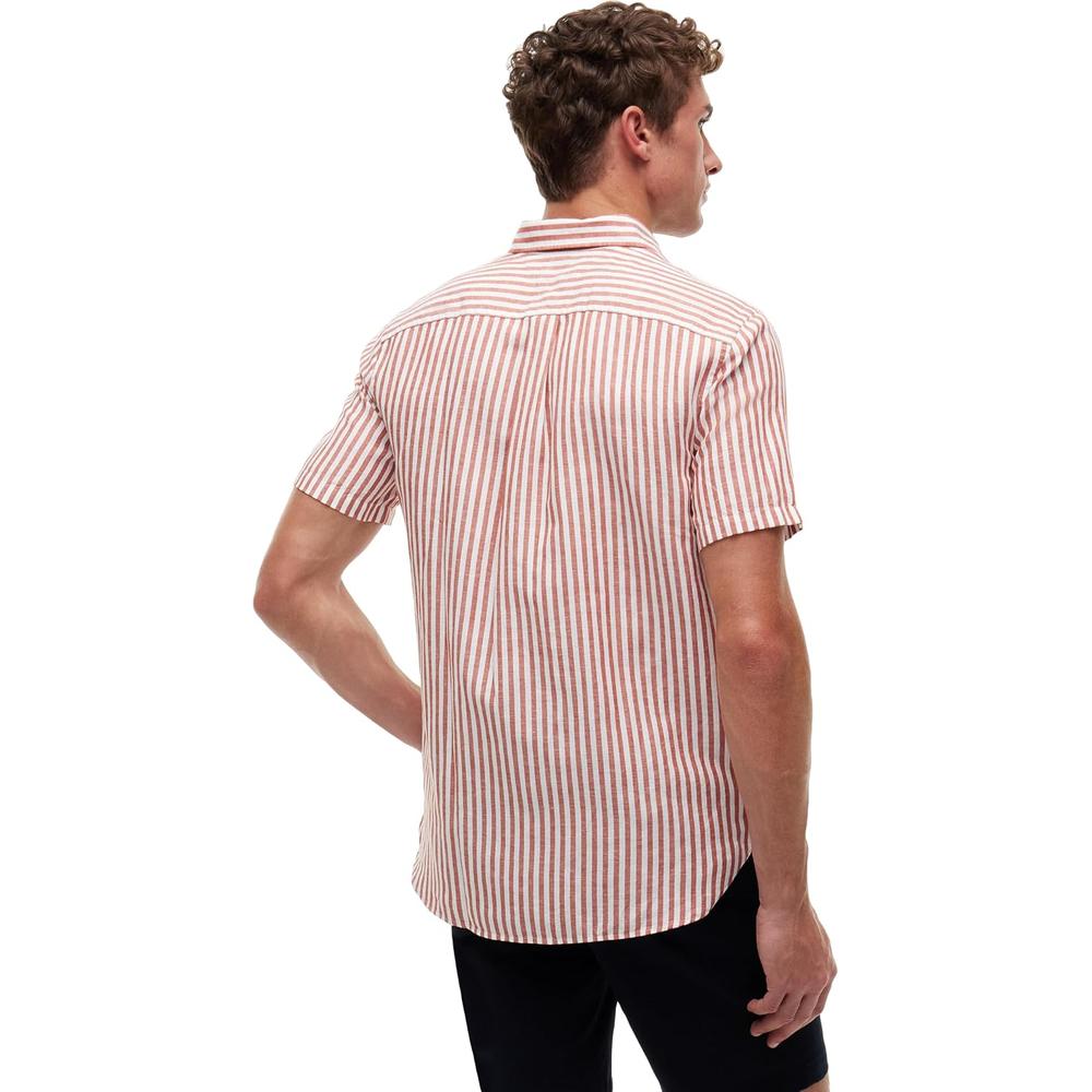 CAMISA PARA HOMBRE TOMMY HILFIGER MANGA CORTA LINO REGULAR FIT MULTICOLOR - 4