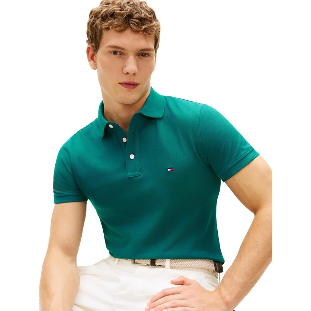 POLO PARA HOMBRE TOMMY HILFIGER 1985 SLIM FIT MANGA CORTA AZUL OCÉANO - 2