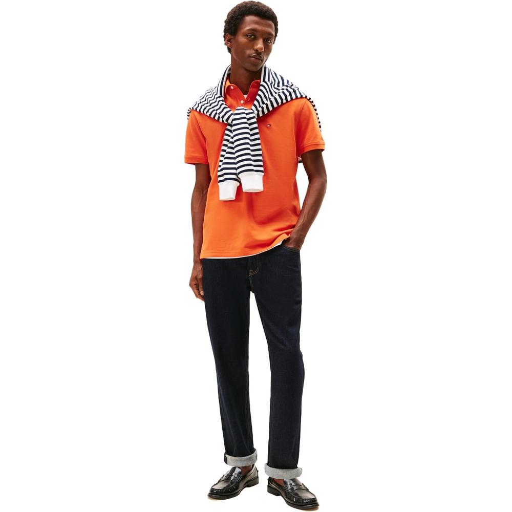 POLO PARA HOMBRE TOMMY HILFIGER CLASSIC FIT MANGA CORTA NARANJA BRILLANTE - 3