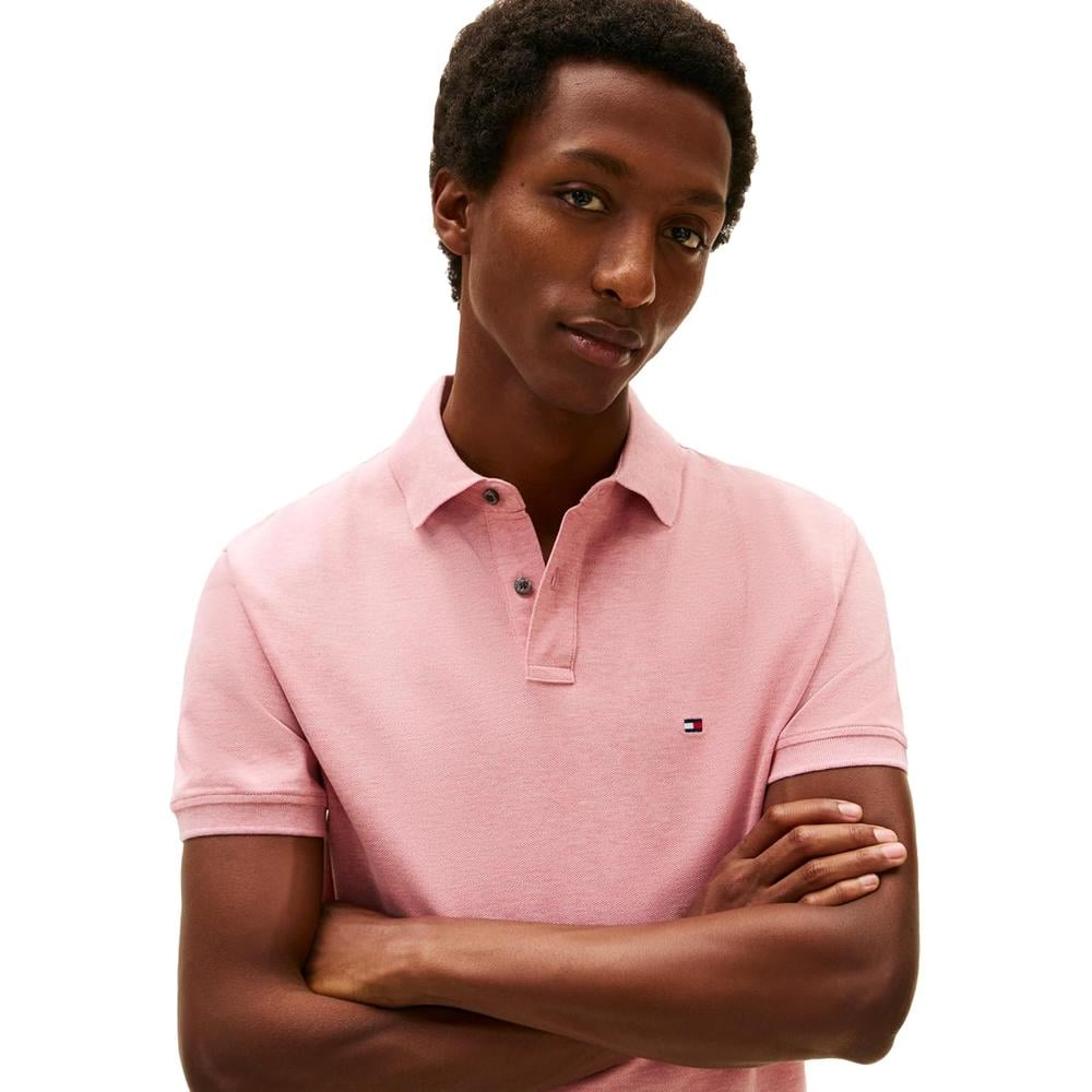 POLO PARA HOMBRE TOMMY HILFIGER CLASSIC FIT MANGA CORTA ROSA CAMELIA JASPEADO - 2