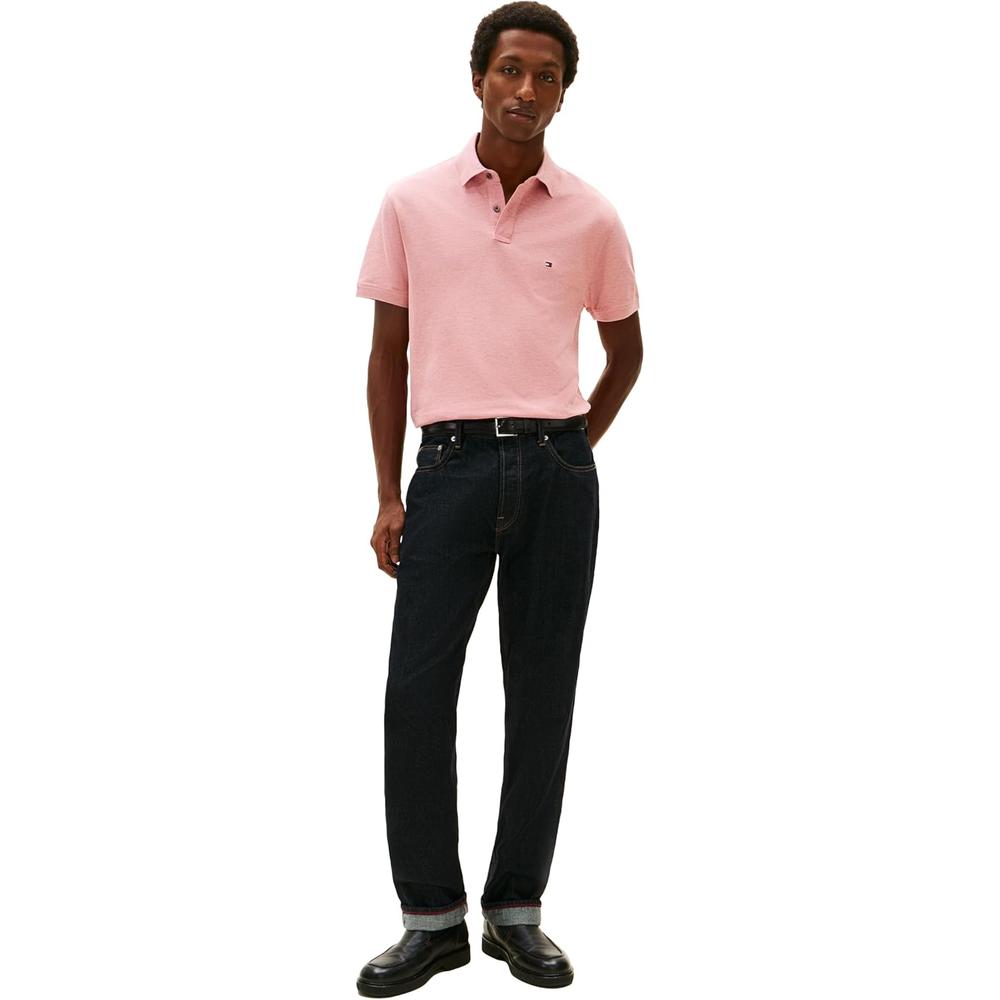 POLO PARA HOMBRE TOMMY HILFIGER CLASSIC FIT MANGA CORTA ROSA CAMELIA JASPEADO - 3