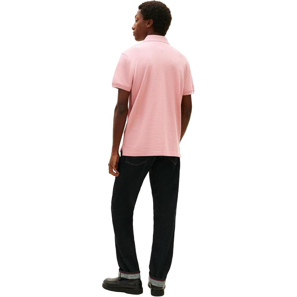 POLO PARA HOMBRE TOMMY HILFIGER CLASSIC FIT MANGA CORTA ROSA CAMELIA JASPEADO - 4