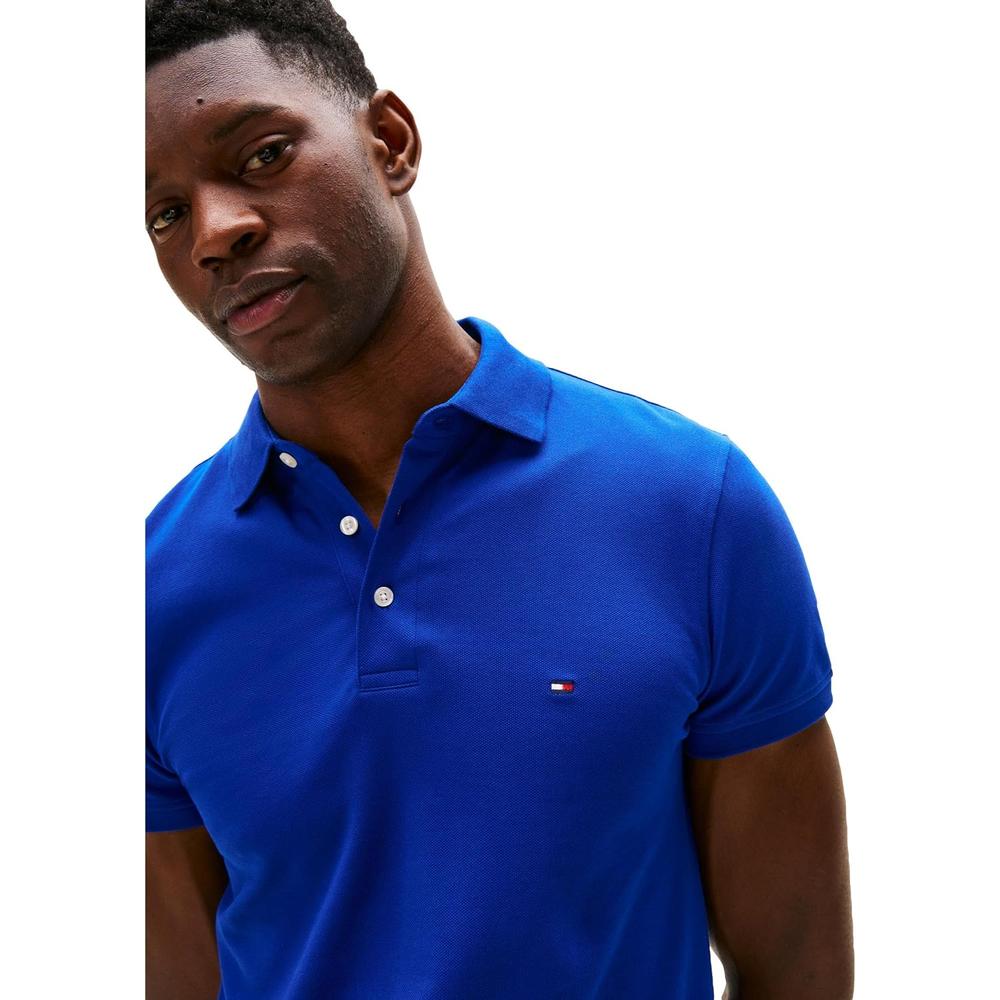 POLO PARA HOMBRE TOMMY HILFIGER 1985 SLIM FIT MANGA CORTA AZUL MEDIO - 2