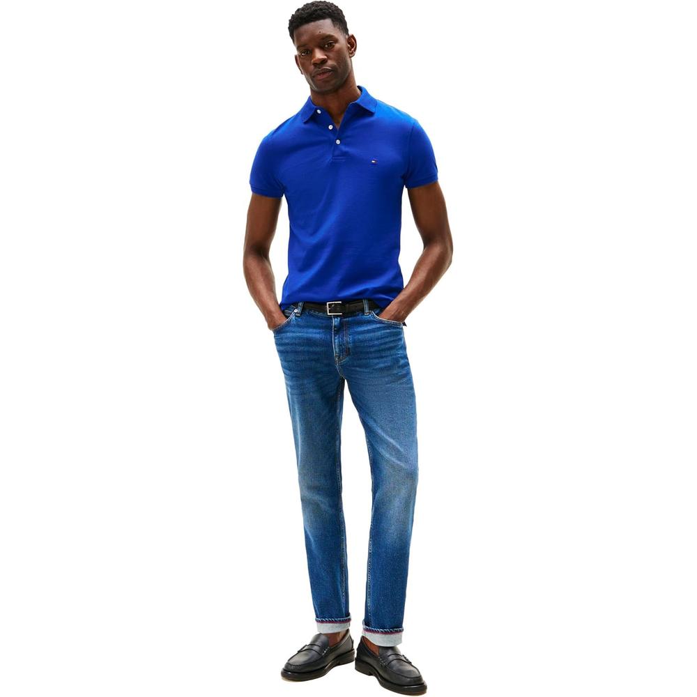 POLO PARA HOMBRE TOMMY HILFIGER 1985 SLIM FIT MANGA CORTA AZUL MEDIO - 3