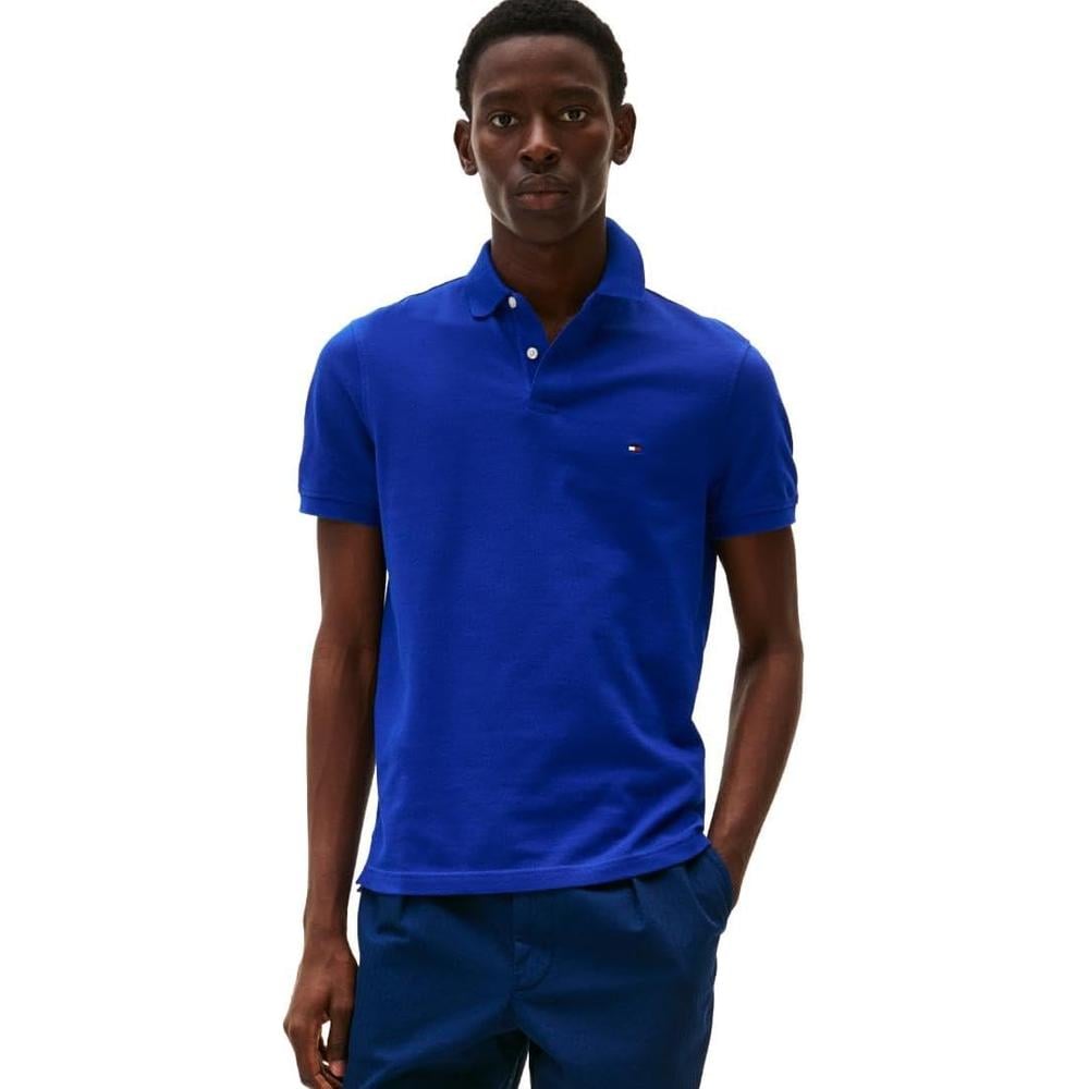 POLO PARA HOMBRE TOMMY HILFIGER CLASSIC FIT MANGA CORTA AZUL WEDGE - 1