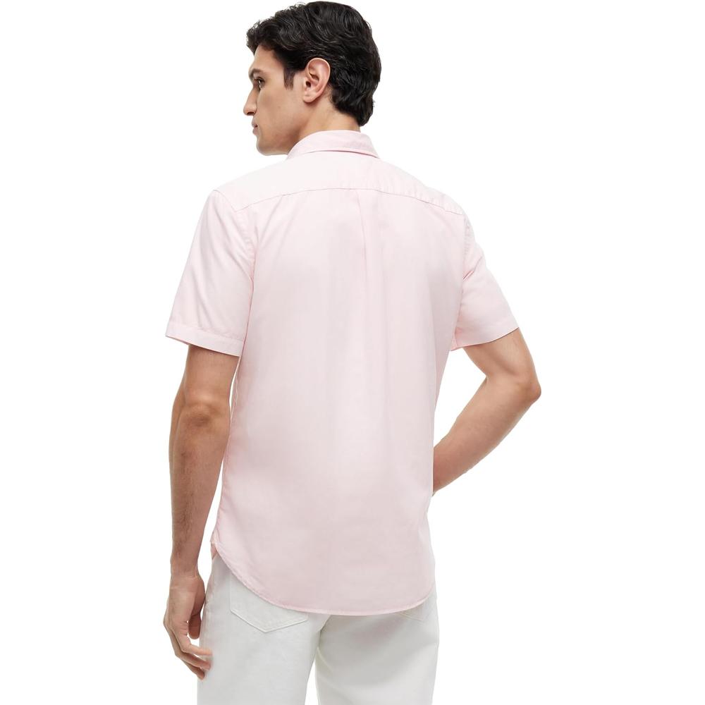 CAMISA PARA HOMBRE TOMMY HILFIGER REGULAR FIT MANGA CORTA ROSA CLARO - 4