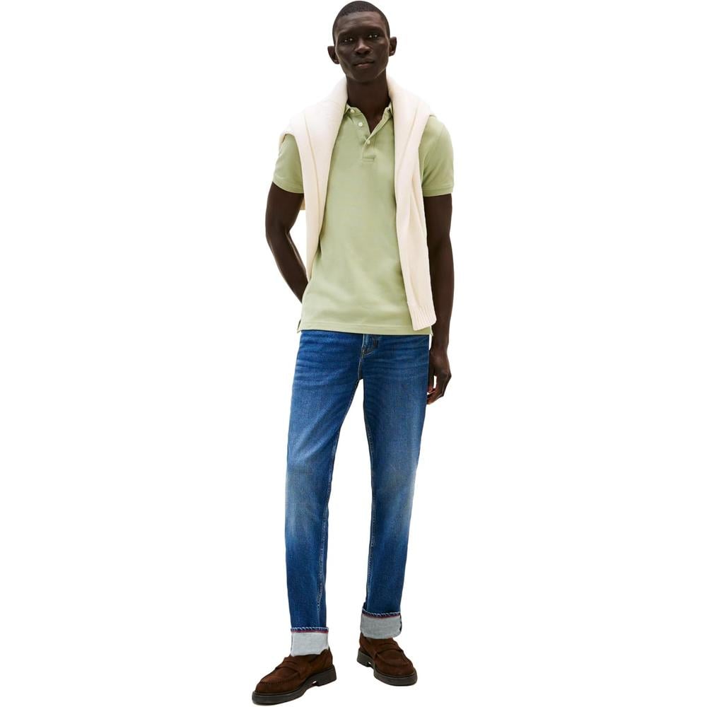 POLO PARA HOMBRE TOMMY HILFIGER 1985 SLIM FIT MANGA CORTA VERDE SALVIA - 3