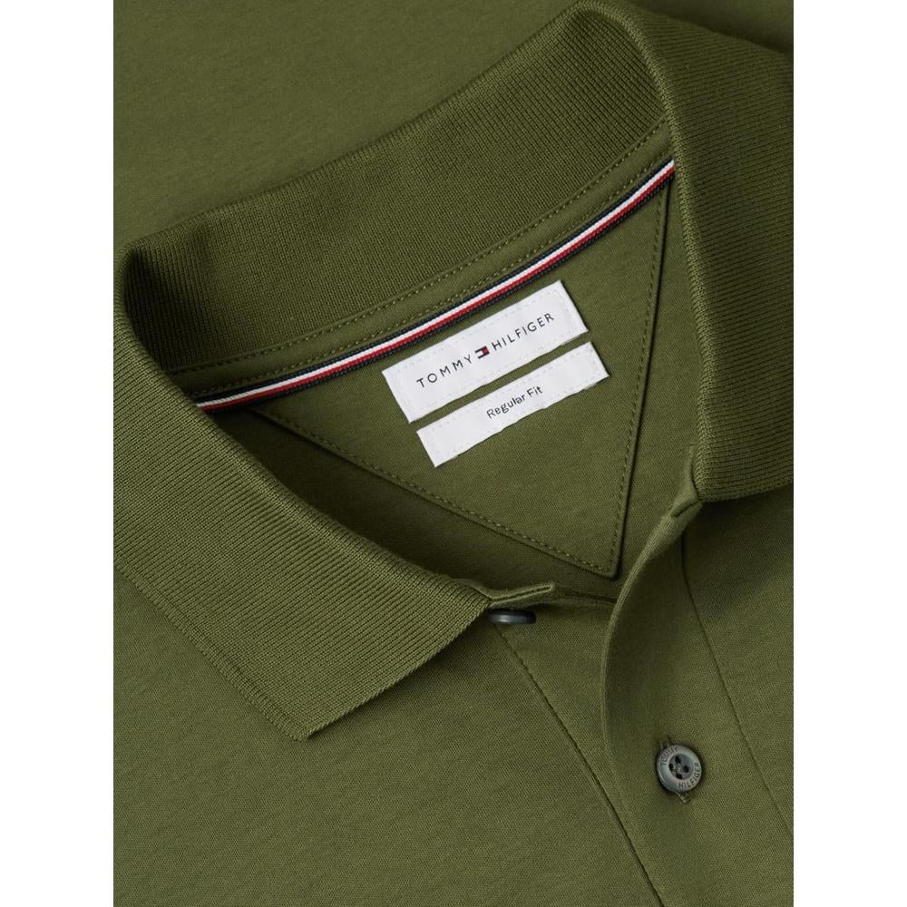 POLO PARA HOMBRE TOMMY HILFIGER LIQUID COTTON REGULAR FIT MANGA LARGA VERDE CAZADOR - 5
