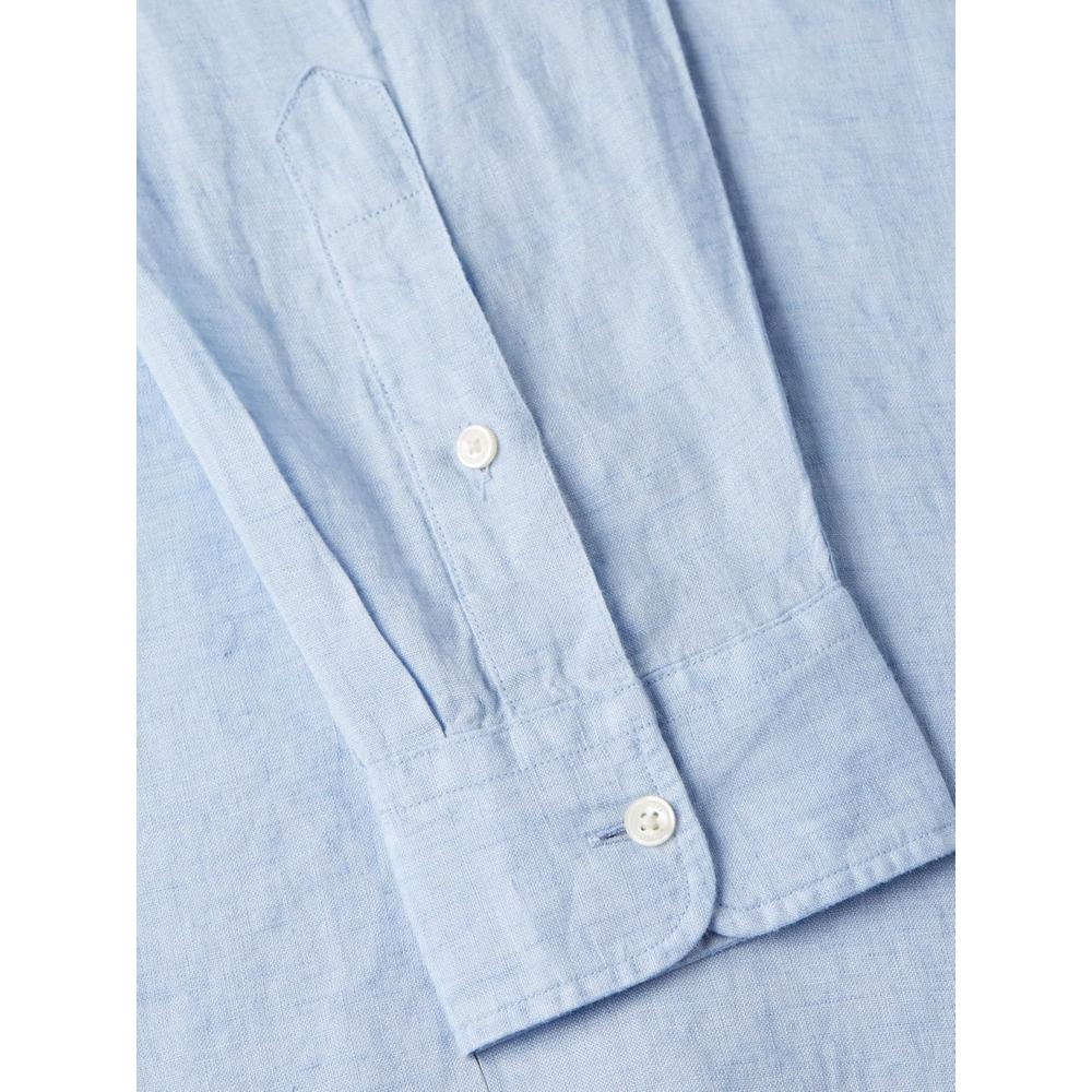 CAMISA PARA HOMBRE TOMMY HILFIGER REGULAR FIT MANGA LARGA AZUL SUAVE - 6