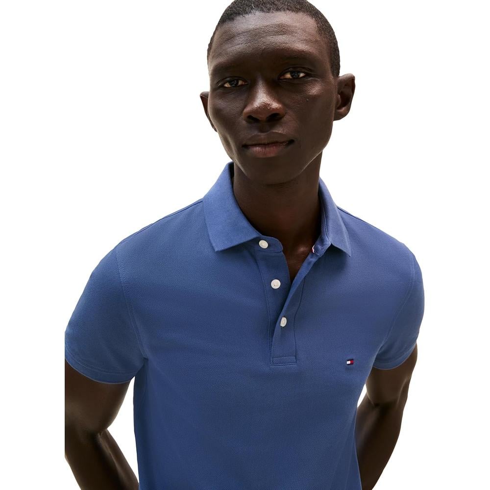 POLO PARA HOMBRE TOMMY HILFIGER 1985 SLIM FIT MANGA CORTA AZUL EGEO - 2
