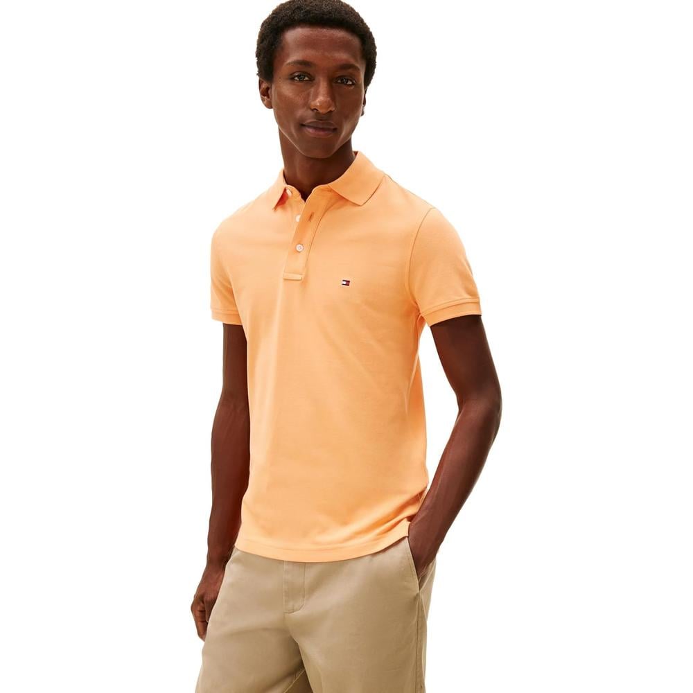 POLO PARA HOMBRE TOMMY HILFIGER 1985 SLIM FIT MANGA CORTA NARANJA FRUTAL - 1