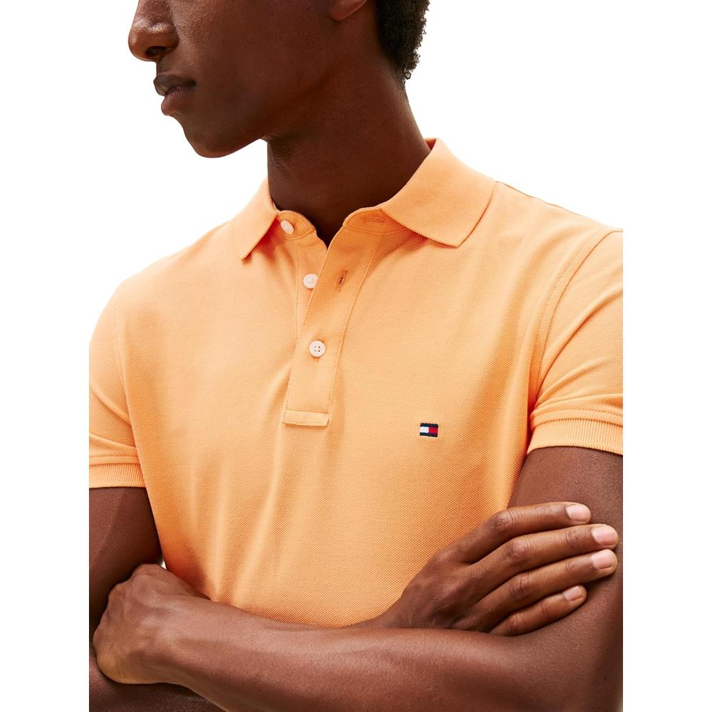 POLO PARA HOMBRE TOMMY HILFIGER 1985 SLIM FIT MANGA CORTA NARANJA FRUTAL - 2
