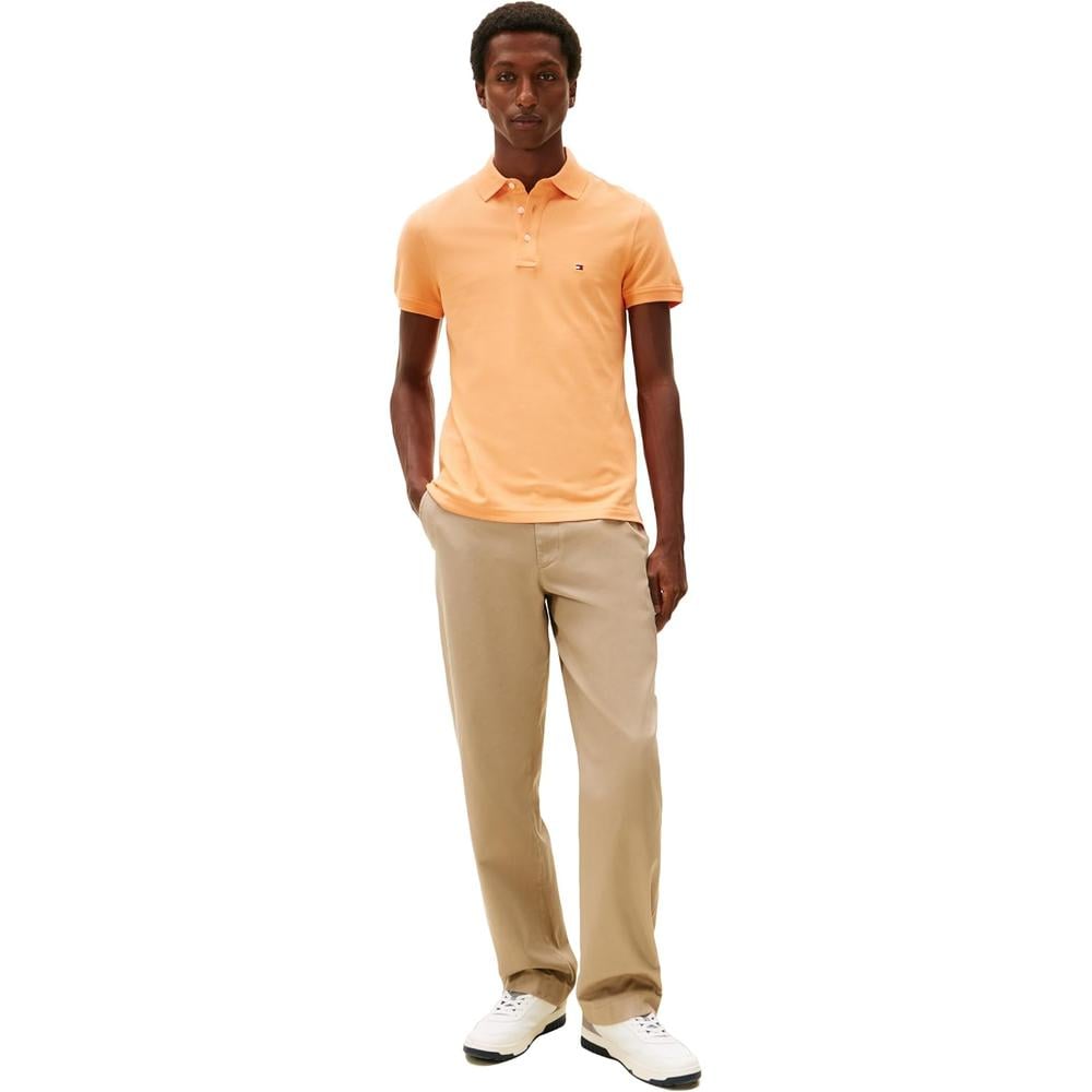 POLO PARA HOMBRE TOMMY HILFIGER 1985 SLIM FIT MANGA CORTA NARANJA FRUTAL - 3