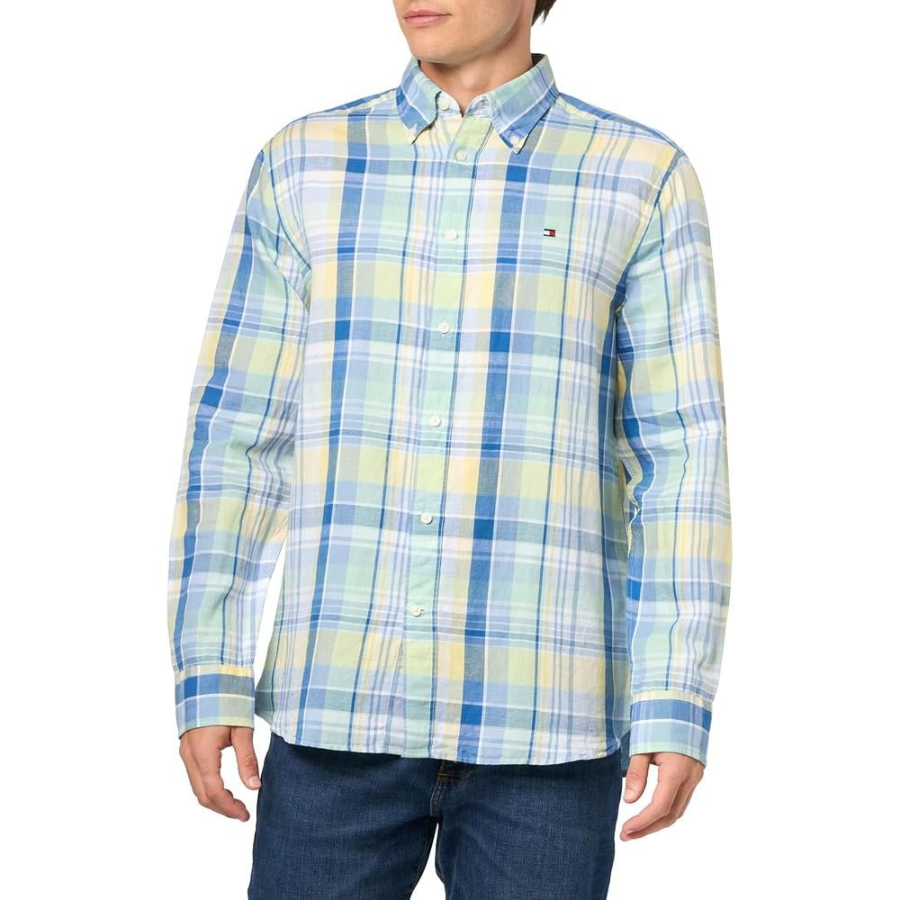 CAMISA PARA HOMBRE TOMMY HILFIGER REGULAR FIT MANGA LARGA CITRONELA - 3