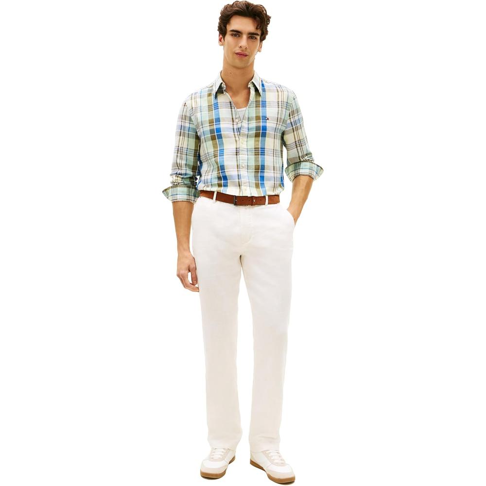 CAMISA PARA HOMBRE TOMMY HILFIGER REGULAR FIT MANGA LARGA CITRONELA - 4
