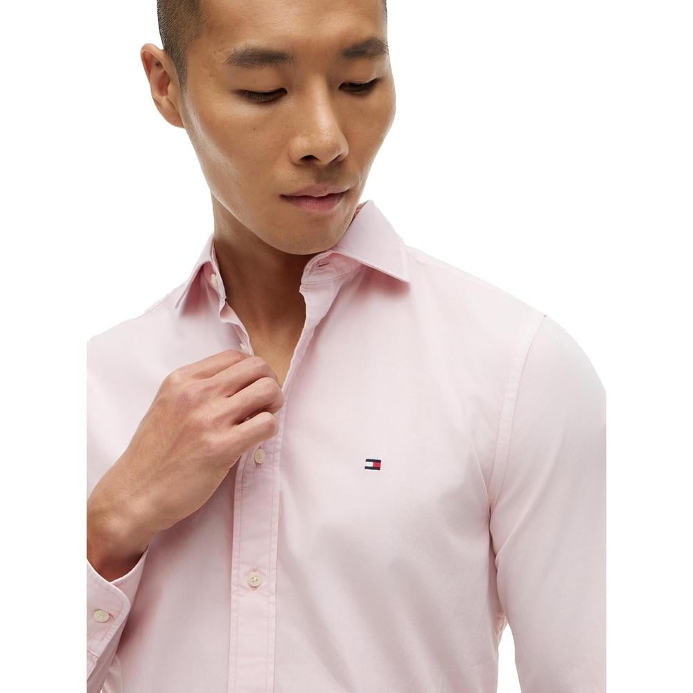 CAMISA PARA HOMBRE TOMMY HILFIGER REGULAR FIT MANGA LARGA ROSA LILA - 2
