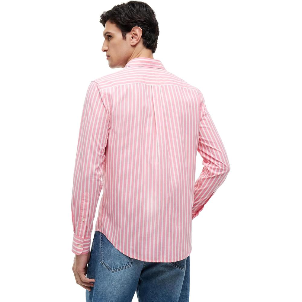 CAMISA PARA HOMBRE TOMMY HILFIGER REGULAR FIT MANGA LARGA ROSA MUÑECA - 4