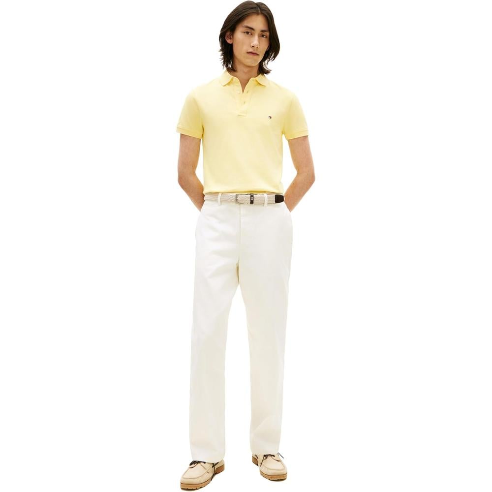 POLO PARA HOMBRE TOMMY HILFIGER 1985 SLIM FIT MANGA CORTA AMARILLO VERDOSO - 3