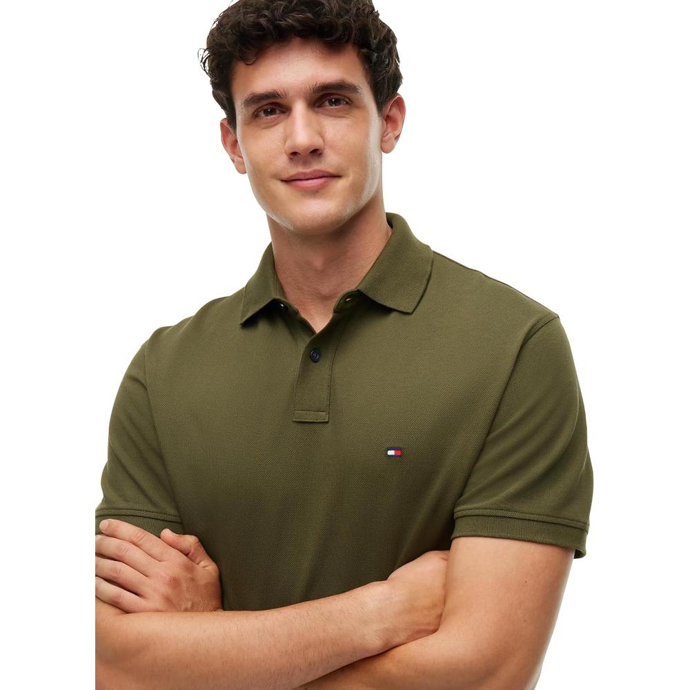 POLO PARA HOMBRE TOMMY HILFIGER CLASSIC FIT MANGA CORTA VERDE CAZADOR - 2