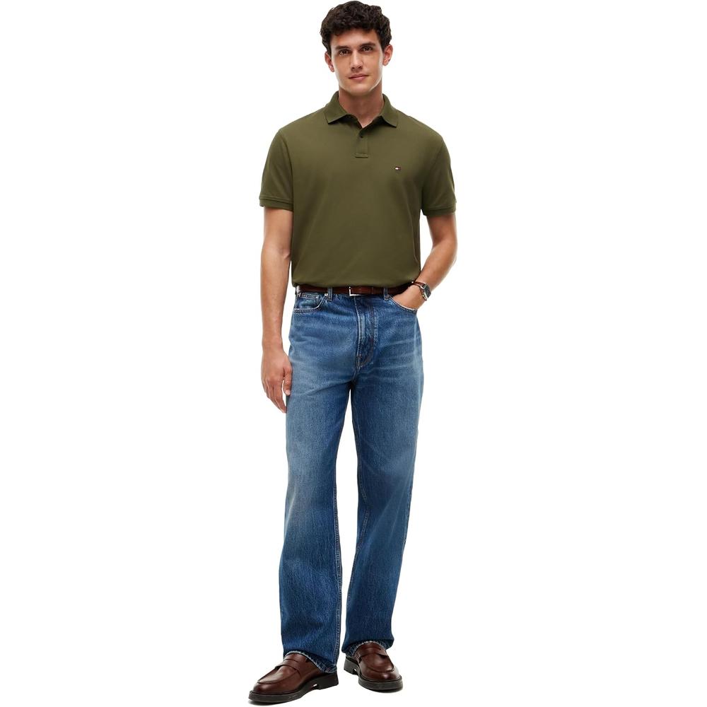 POLO PARA HOMBRE TOMMY HILFIGER CLASSIC FIT MANGA CORTA VERDE CAZADOR - 3