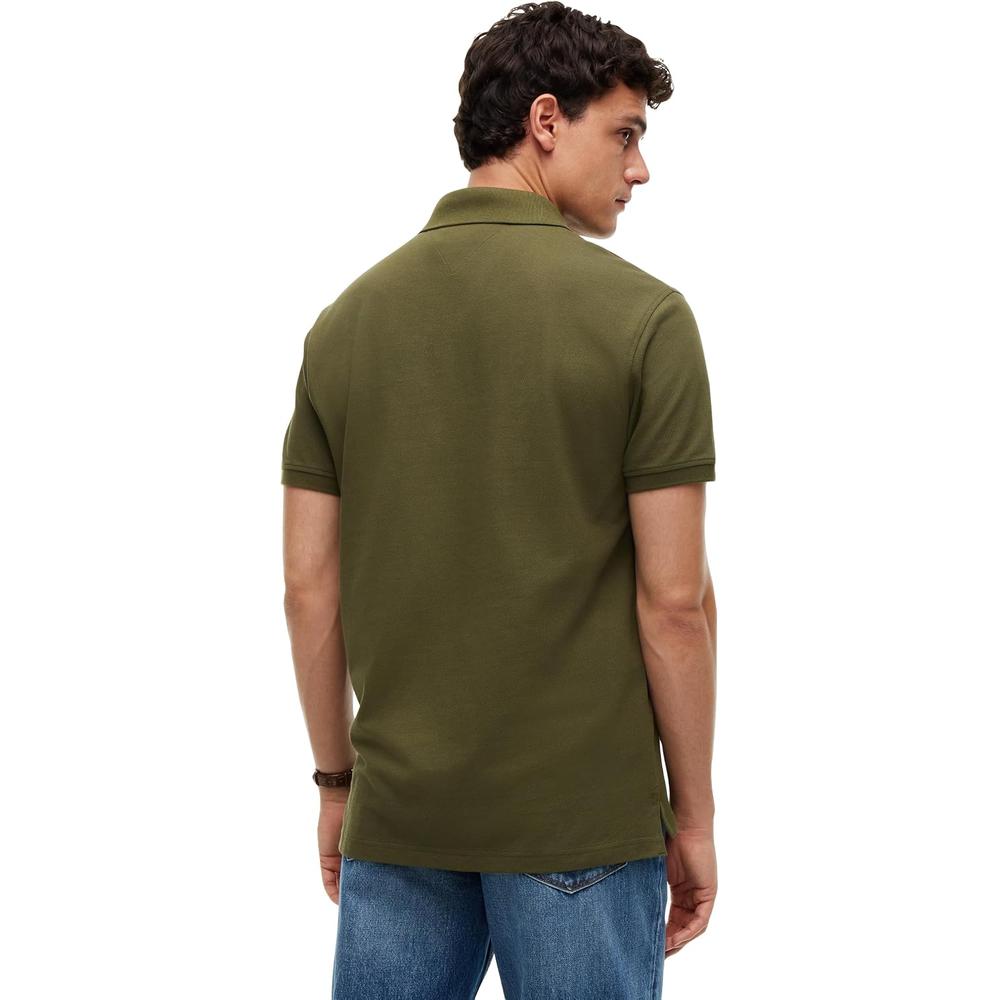 POLO PARA HOMBRE TOMMY HILFIGER CLASSIC FIT MANGA CORTA VERDE CAZADOR - 4