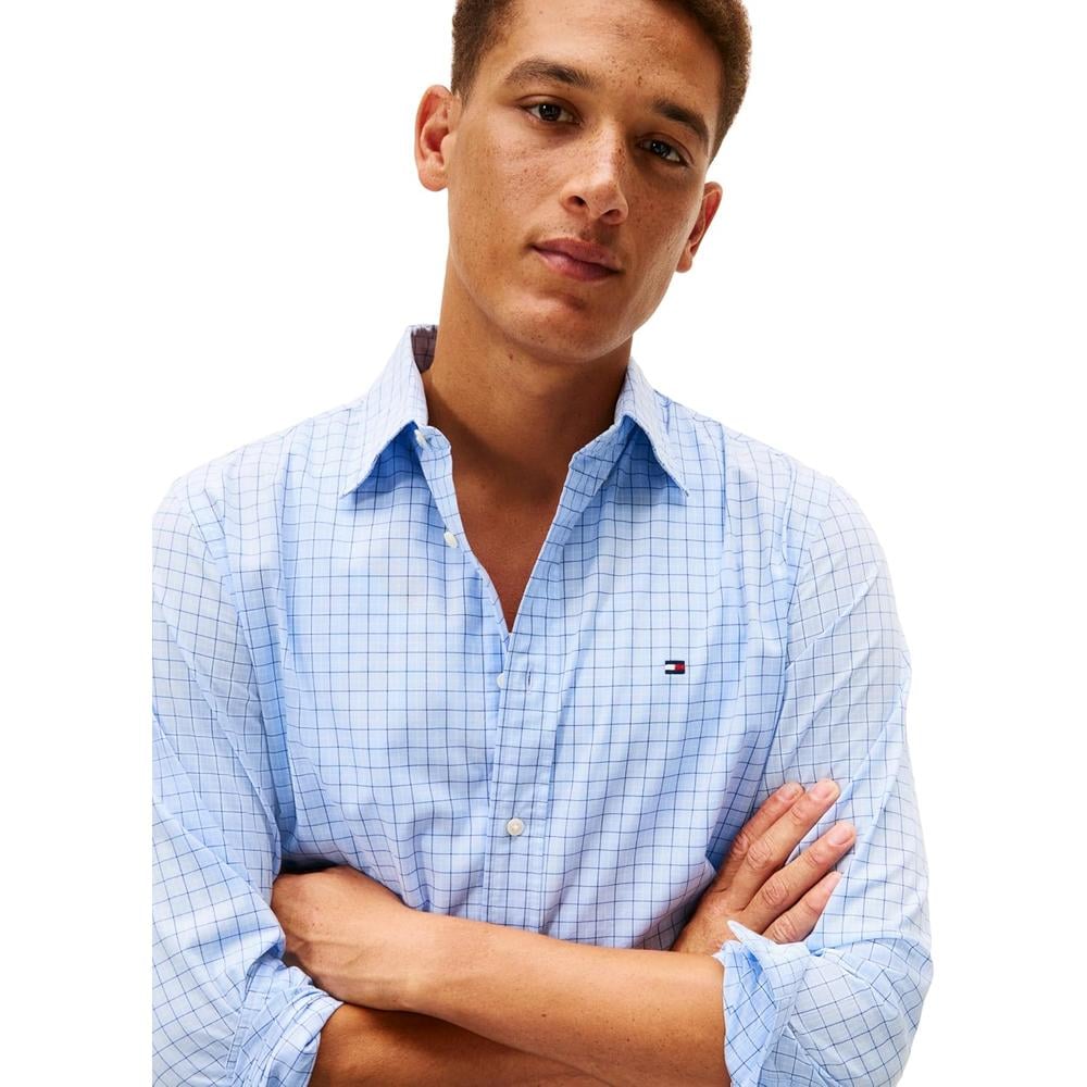 CAMISA PARA HOMBRE TOMMY HILFIGER REGULAR FIT MANGA LARGA AZUL DULCE - 2
