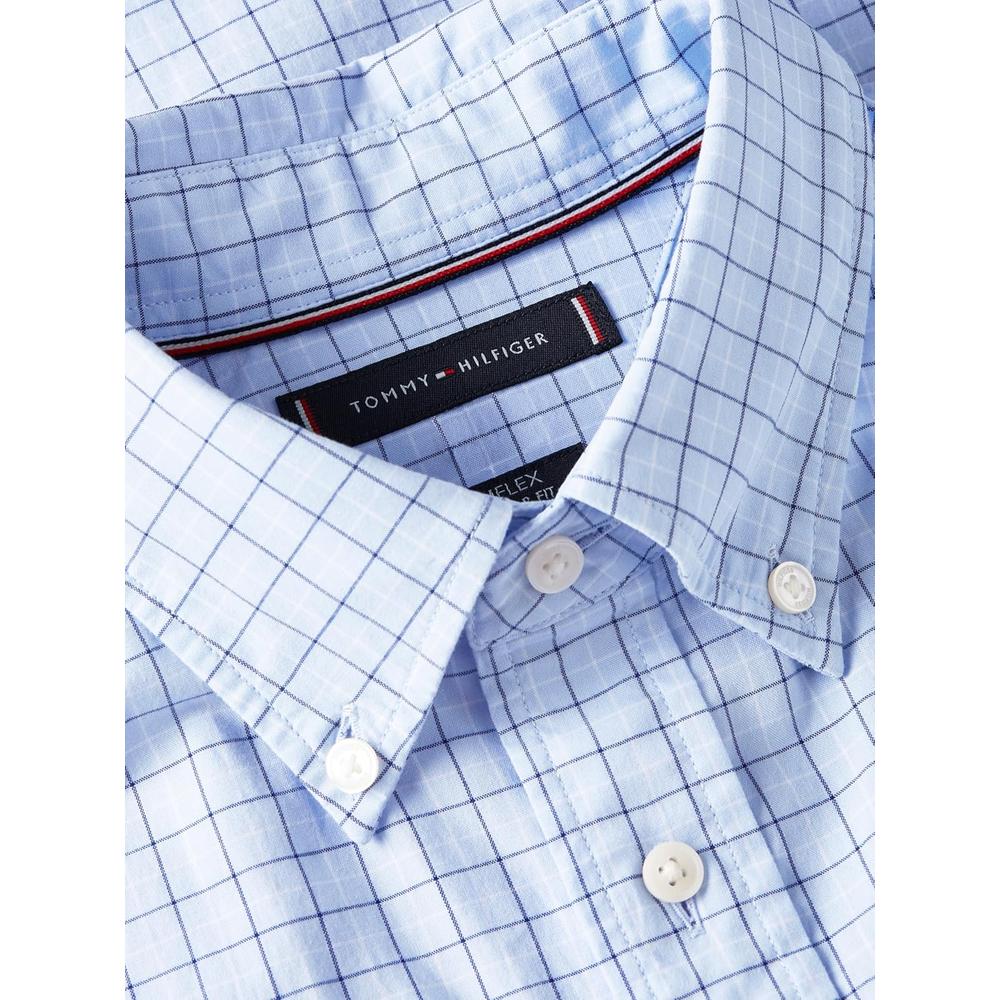 CAMISA PARA HOMBRE TOMMY HILFIGER REGULAR FIT MANGA LARGA AZUL DULCE - 5