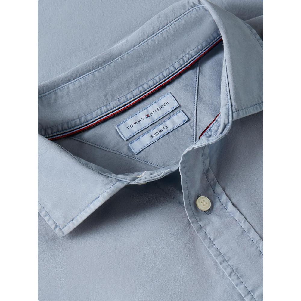 CAMISA PARA HOMBRE TOMMY HILFIGER REGULAR FIT MANGA LARGA AZUL FRESCO - 5