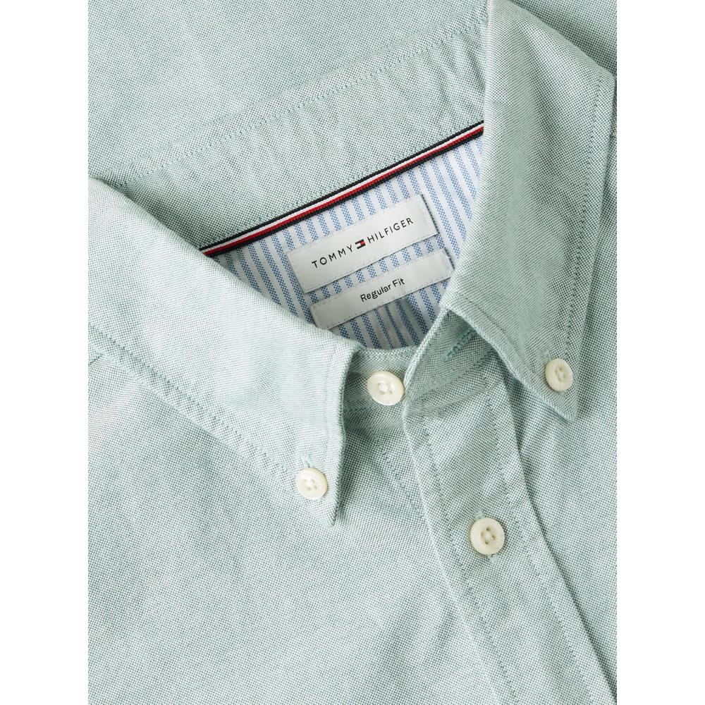 CAMISA PARA HOMBRE TOMMY HILFIGER OXFORD REGULAR FIT MANGA LARGA VERDE ORNAMENTAL - 5